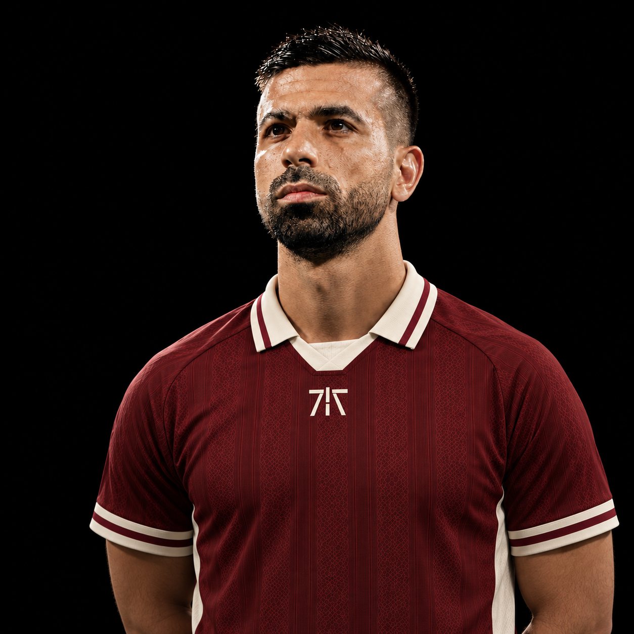 Noor Al Rawabdeh - Midfielder, oxblood kit